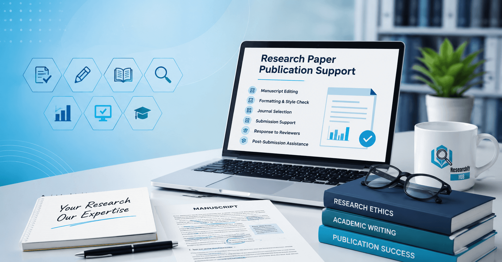 Publication support services helping researchers prepare manuscripts for journal submission